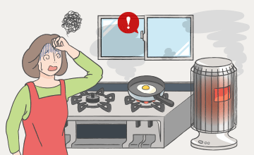 Do not use the gas stove in a state of insufficient ventilation!