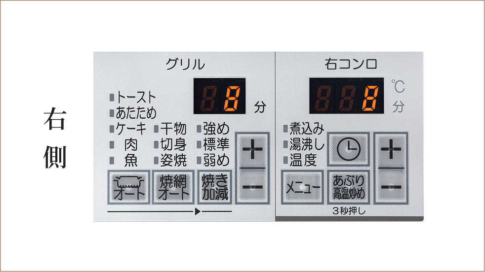 操作パネル 右側