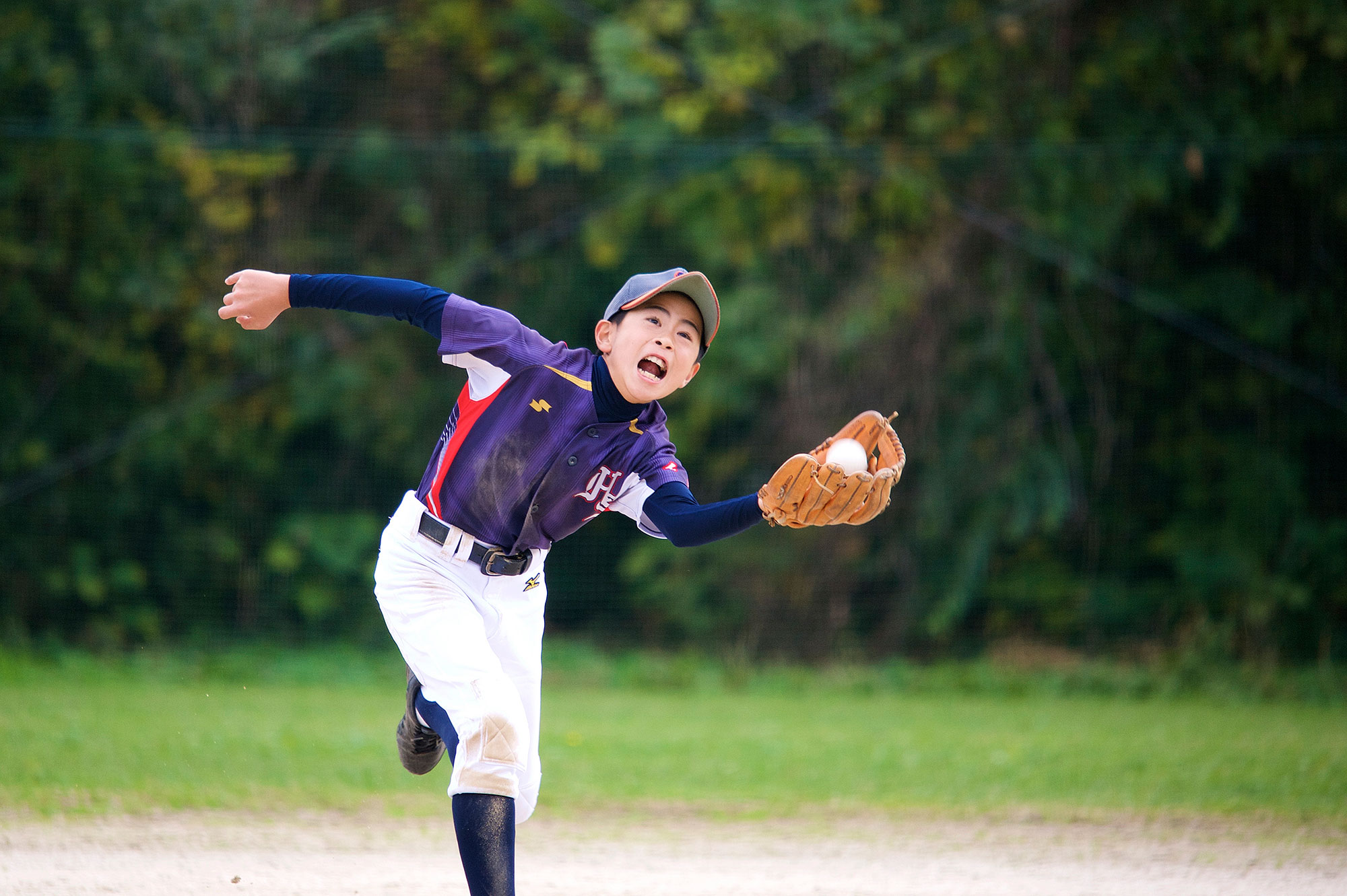 気迫のキャッチ！