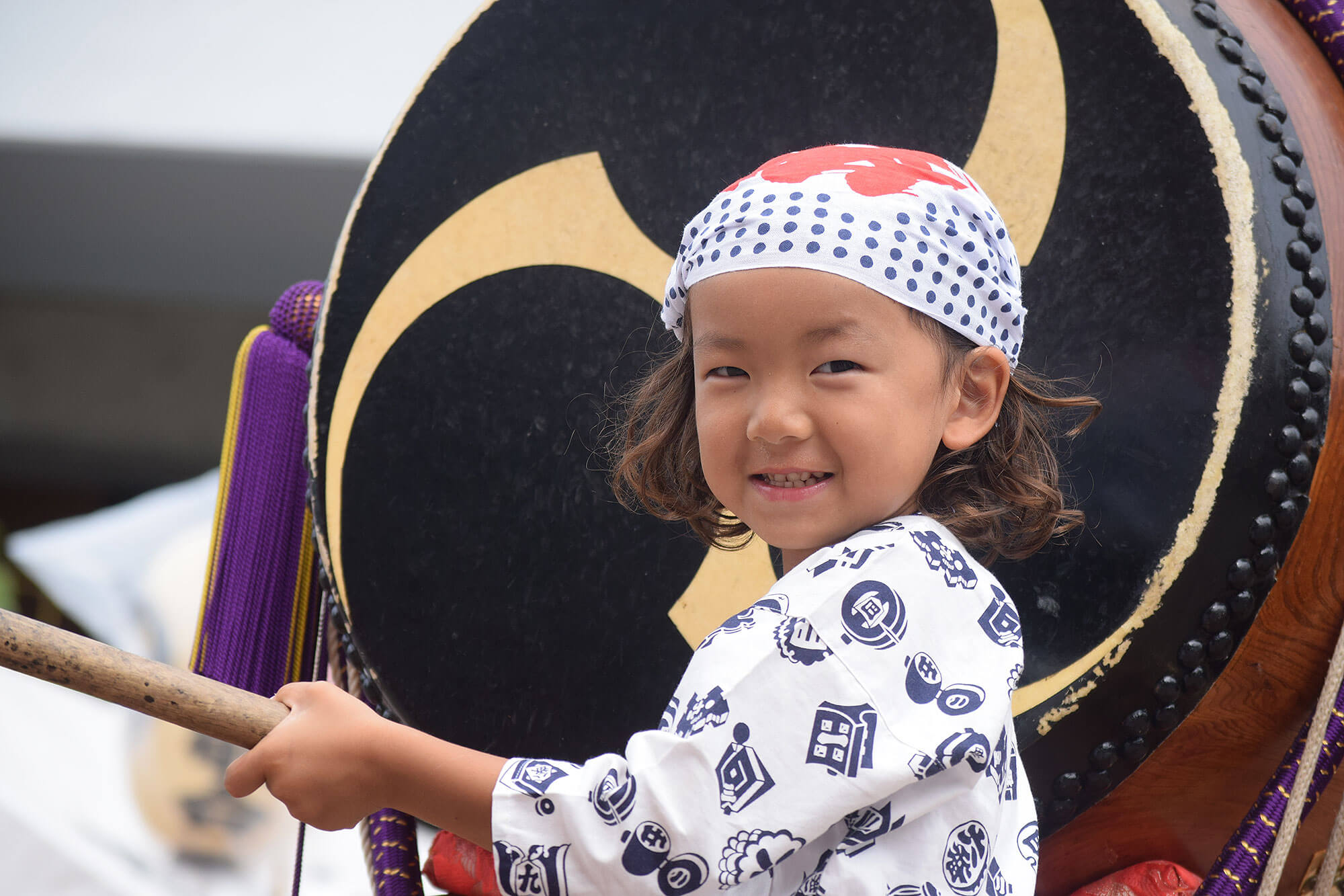 太鼓、頑張って叩いたよ！