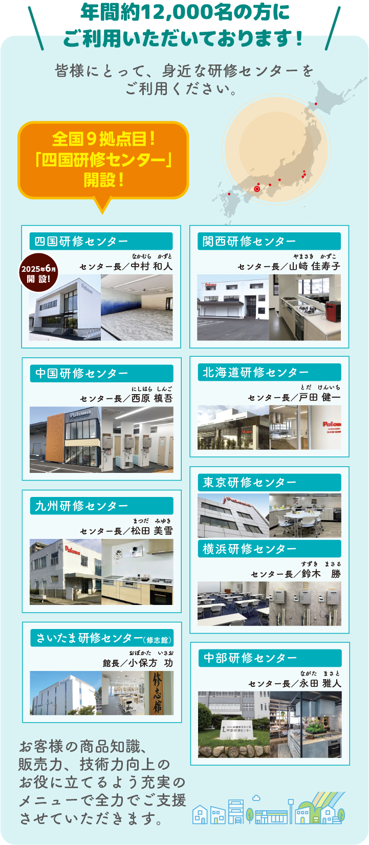 年間約12,000名の方にご利用いただいております！